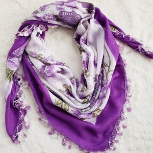 Exotic Handmade Needle Lace Scarf